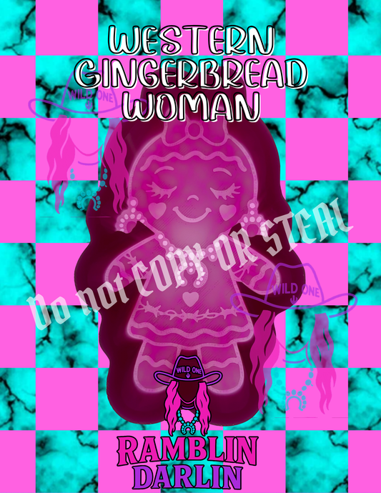 Western Gingerbread Woman Mold ©️