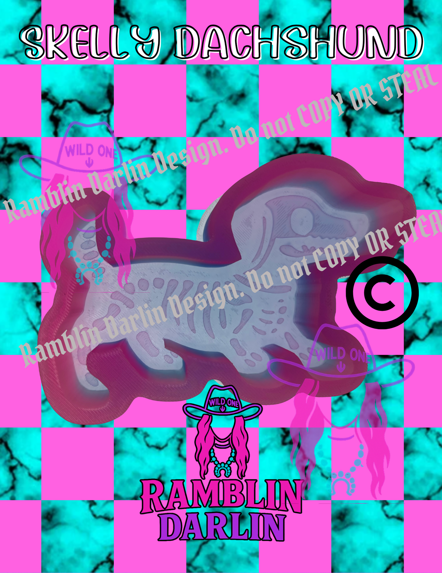 Skelly Dachshund Mold ©️