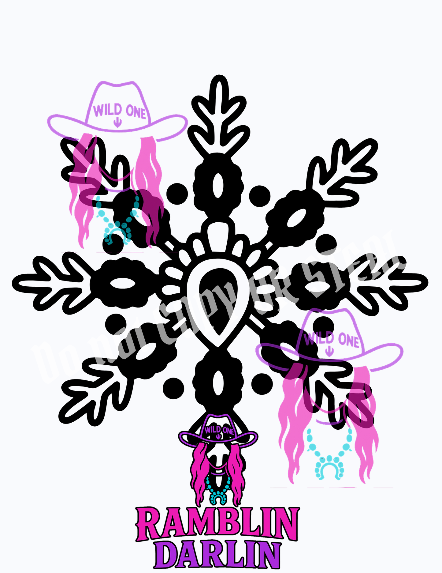 Squash Blossom Snowflake PNG file