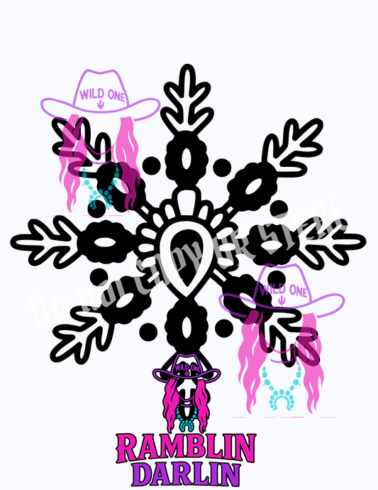 Squash Blossom Snowflake PNG file