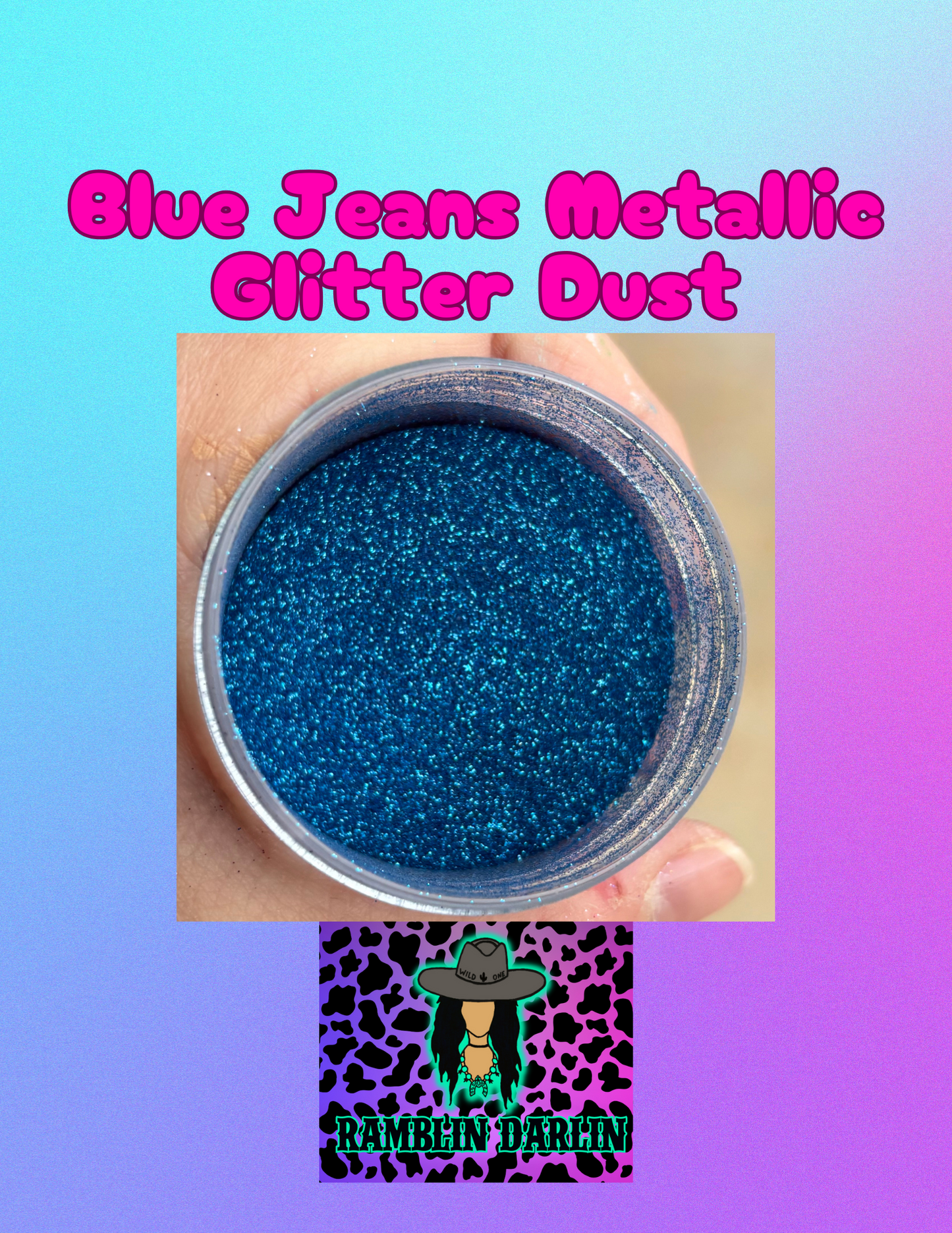 Blue Jeans Metallic Glitter Dust