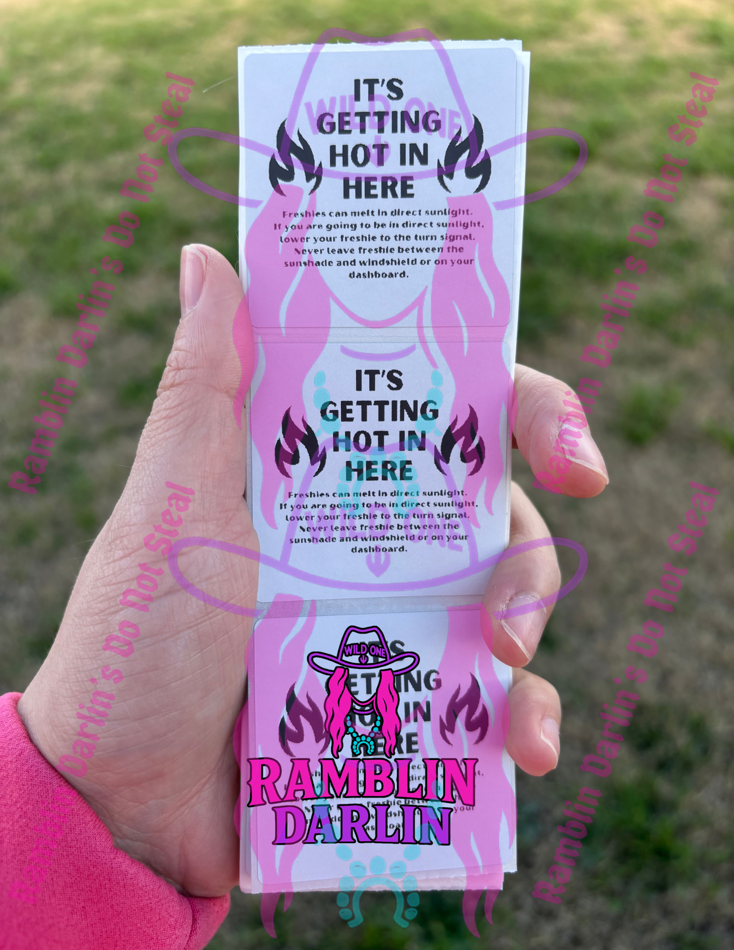 Fire Extreme Heat Warning 2"x 2" Square Thermal Label (qty 100)