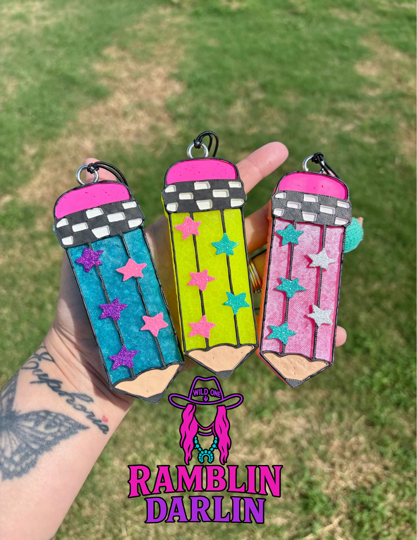 Checkered Star Pencil Mold