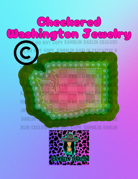 Checkered Washington Jewelry Mold ©️