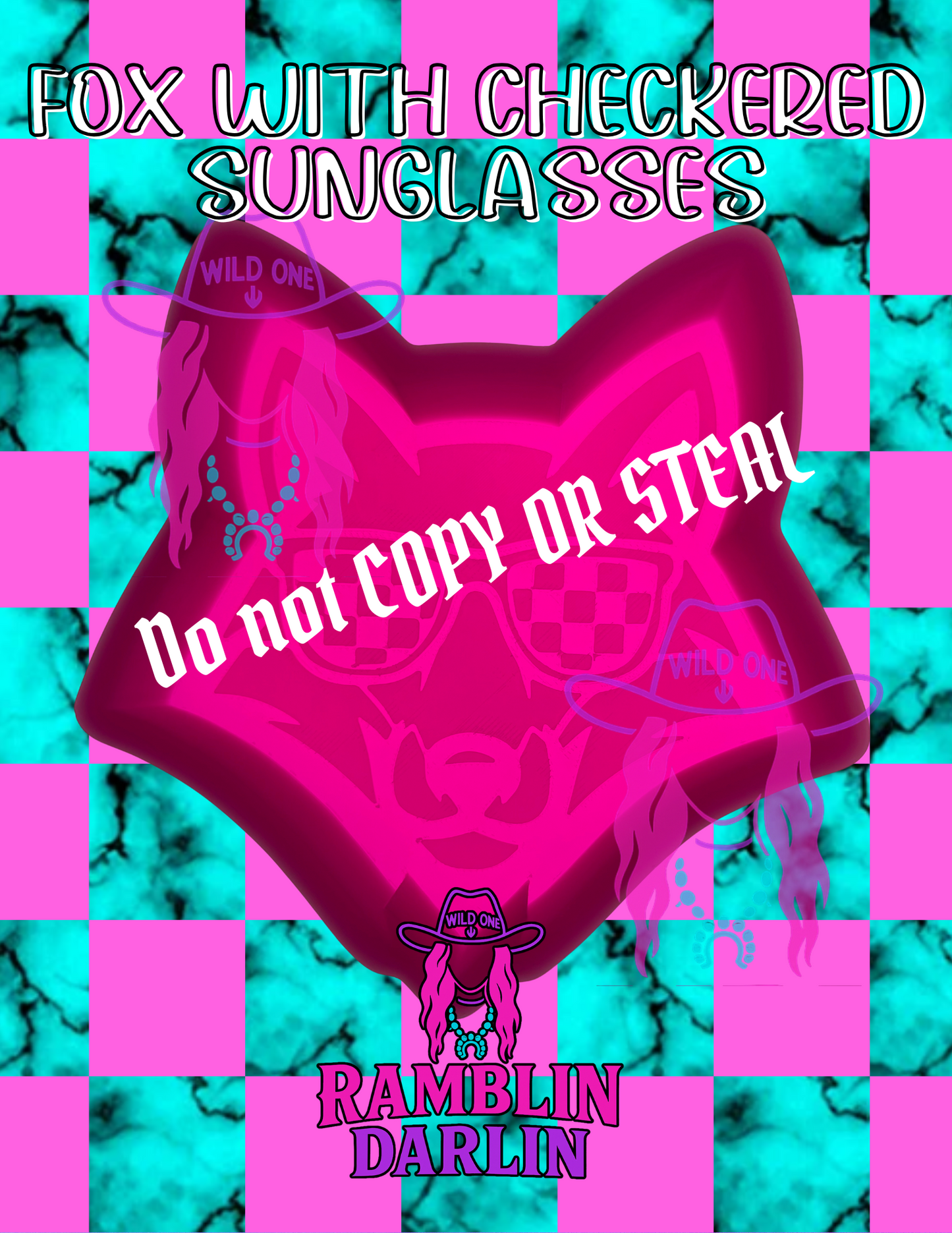 Fox in Checkered Sunglasses Mold