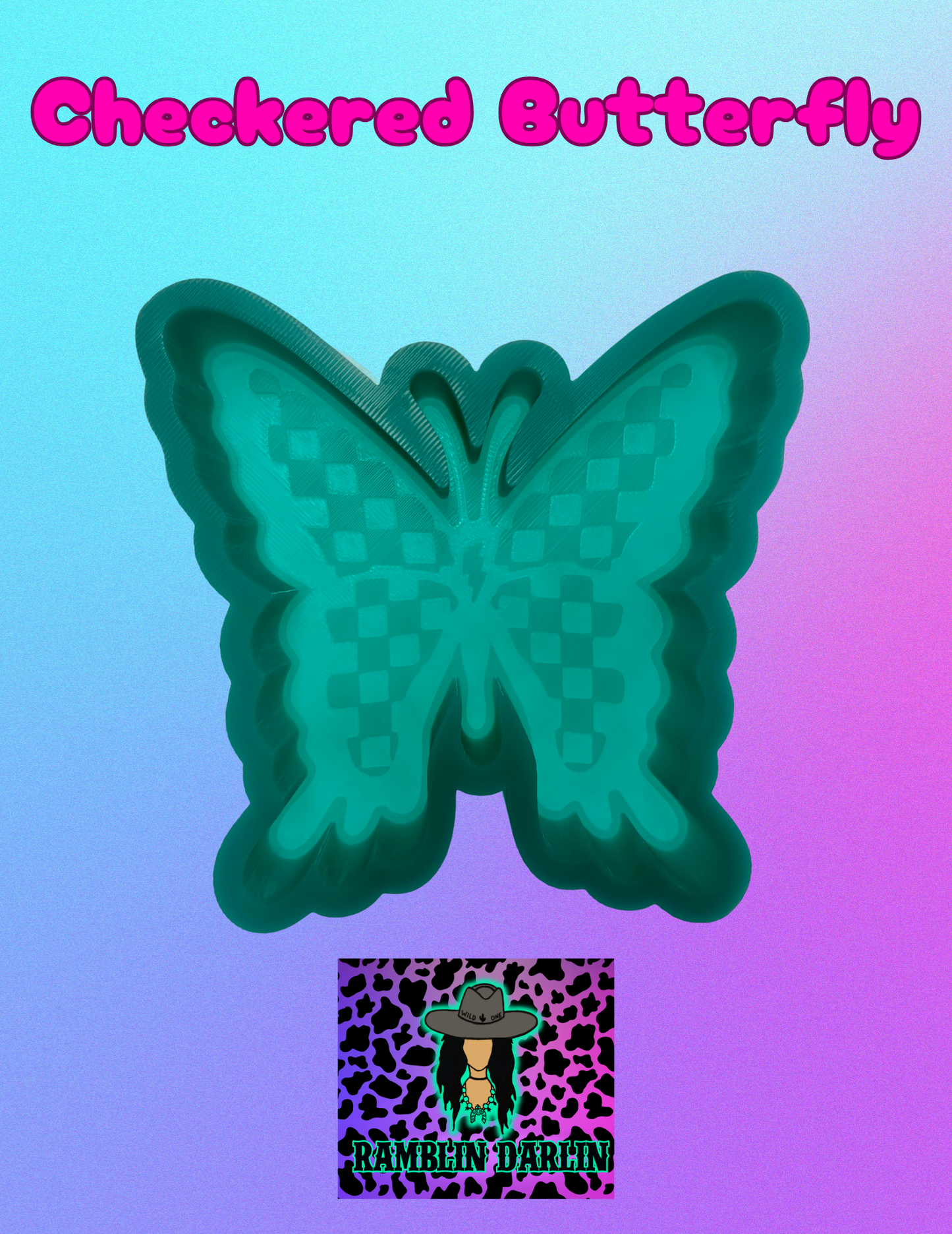 Checkered Butterfly Mold