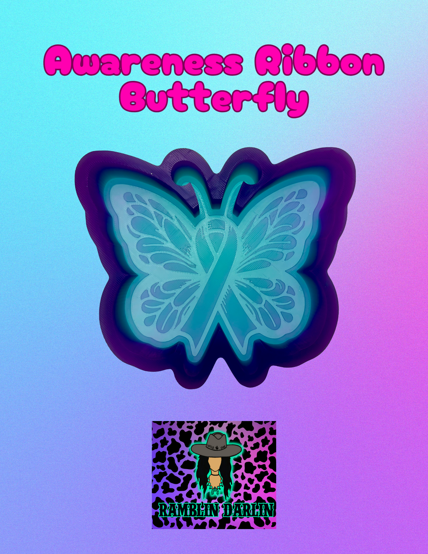 Awareness Ribbon Butterfly Mold