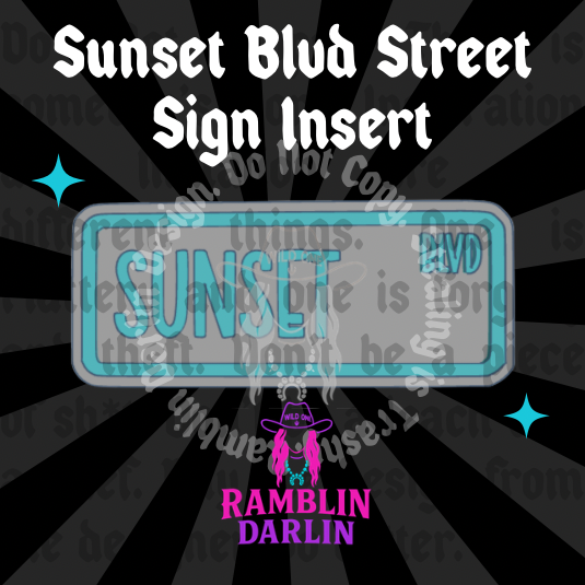 Street Sign Insert Mold