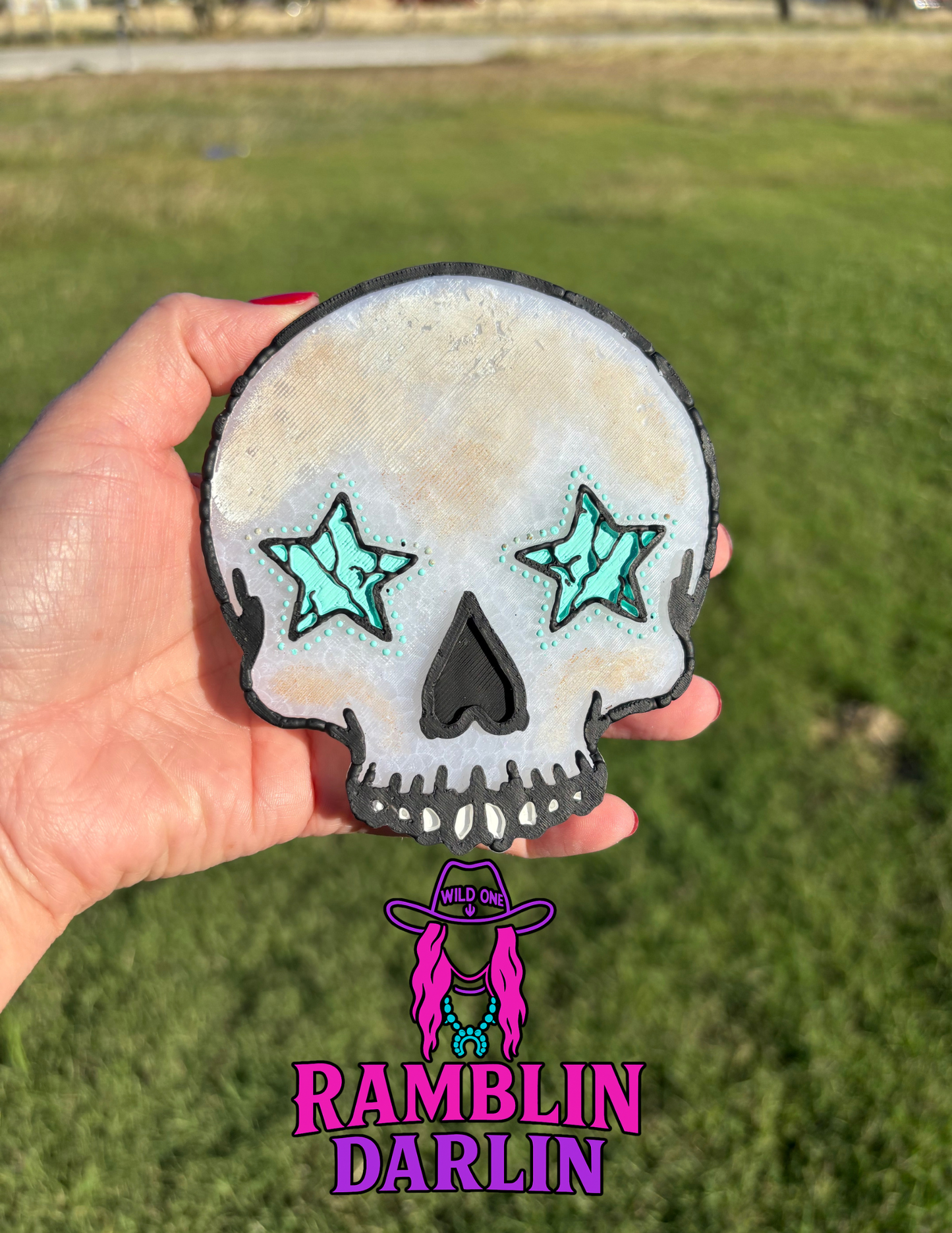 Turquoise Star Eye Skull Mold