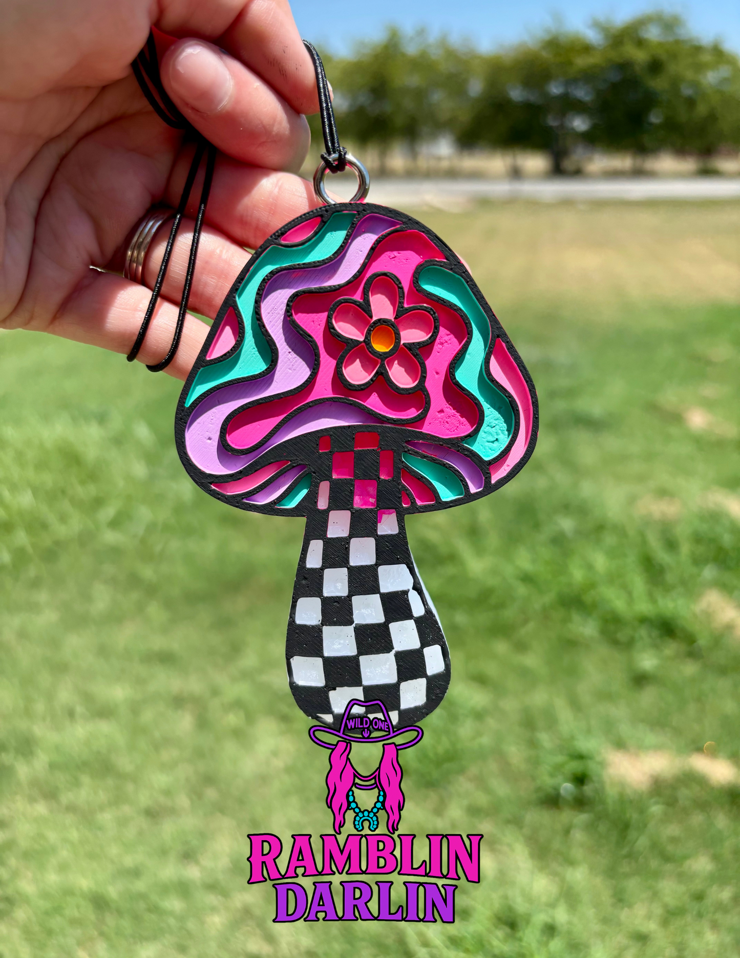 Retro Checkered Mushroom Mold