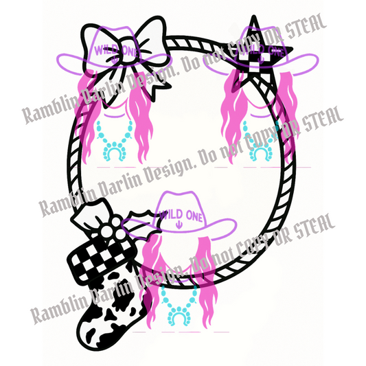 Lasso Christmas Frame PNG file