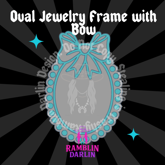 Oval Jewelry Frame with Bow Mold