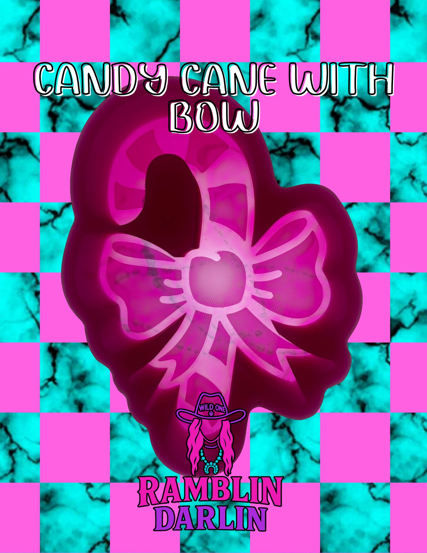 Candy Cane with Bow Mold