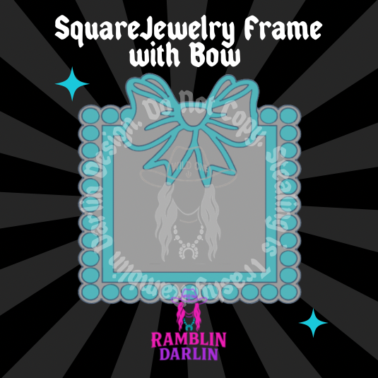 Square Jewelry Frame with Bow Mold