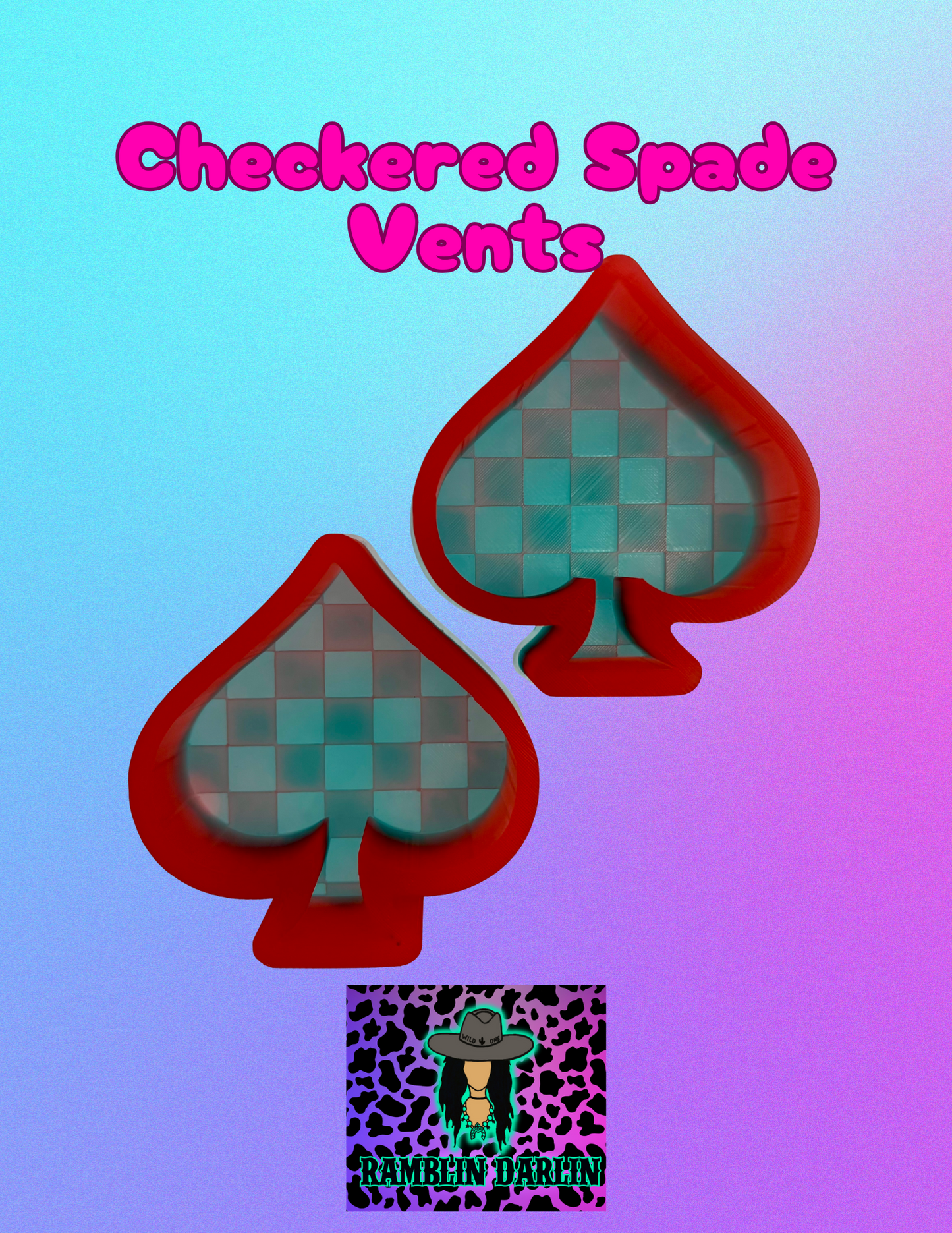 Checkered Spades Vents (2pk) Mold