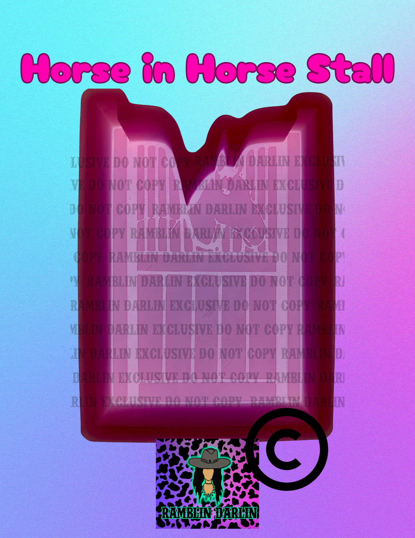 Horse in Horse Stall Mold ©️