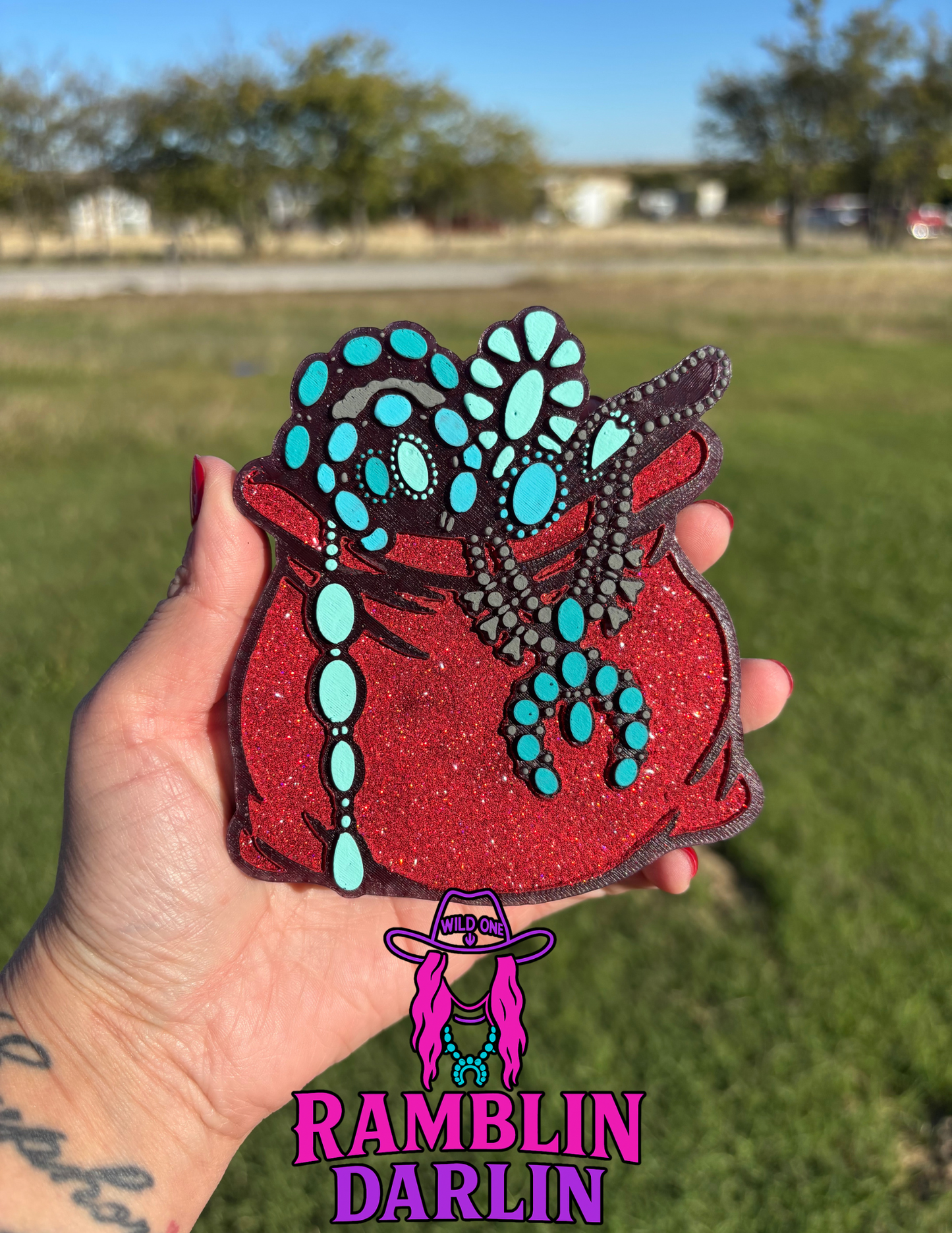 Turquoise Filled Santa Bag Mold ©️