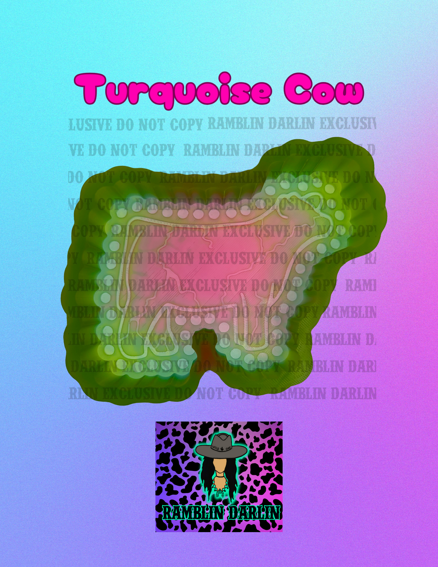 Turquoise Cow Mold ©️