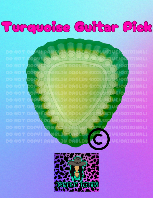 Turquoise Guitar Pick Mold ©️