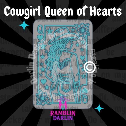 Cowgirl Queen of Hearts Mold ©️
