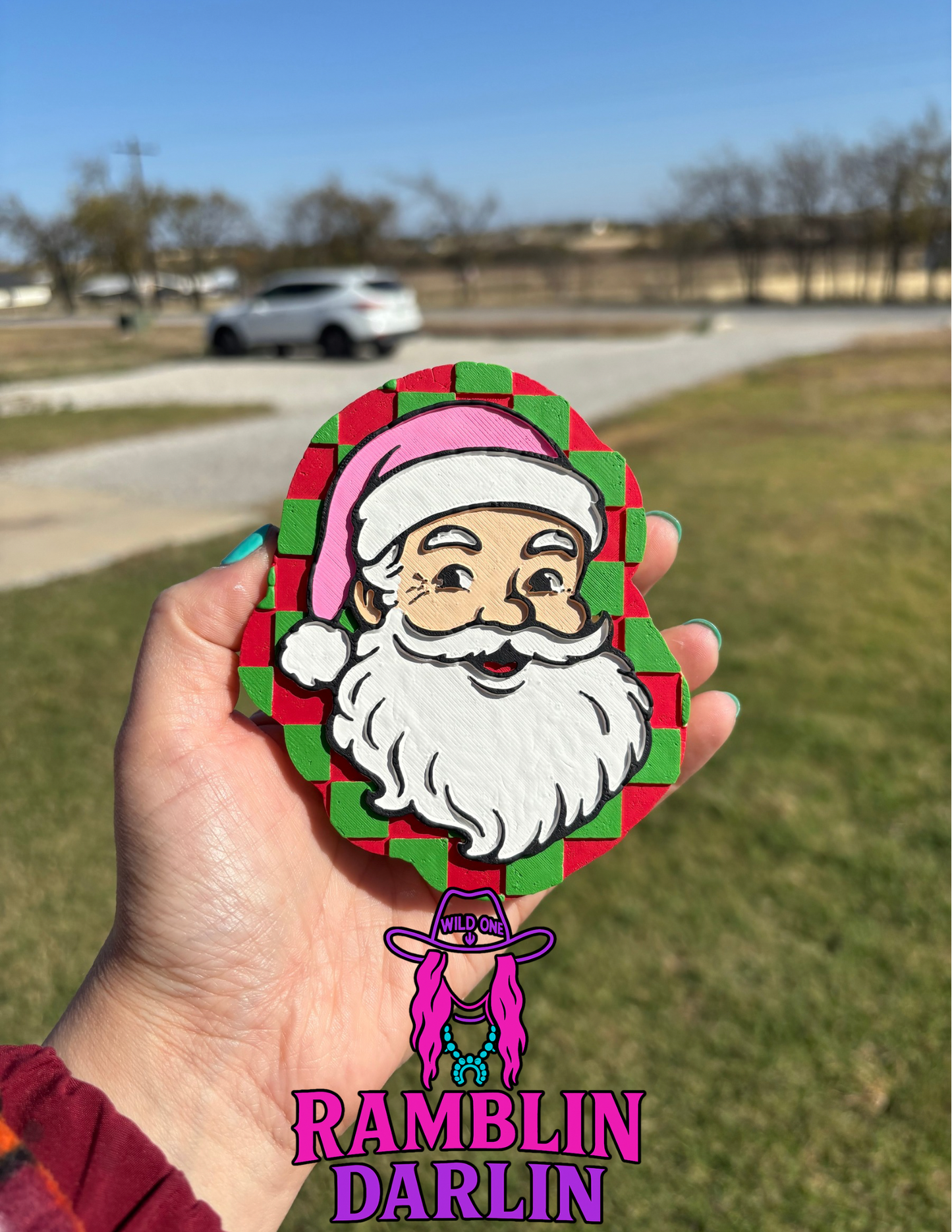 Checkered Santa Mold