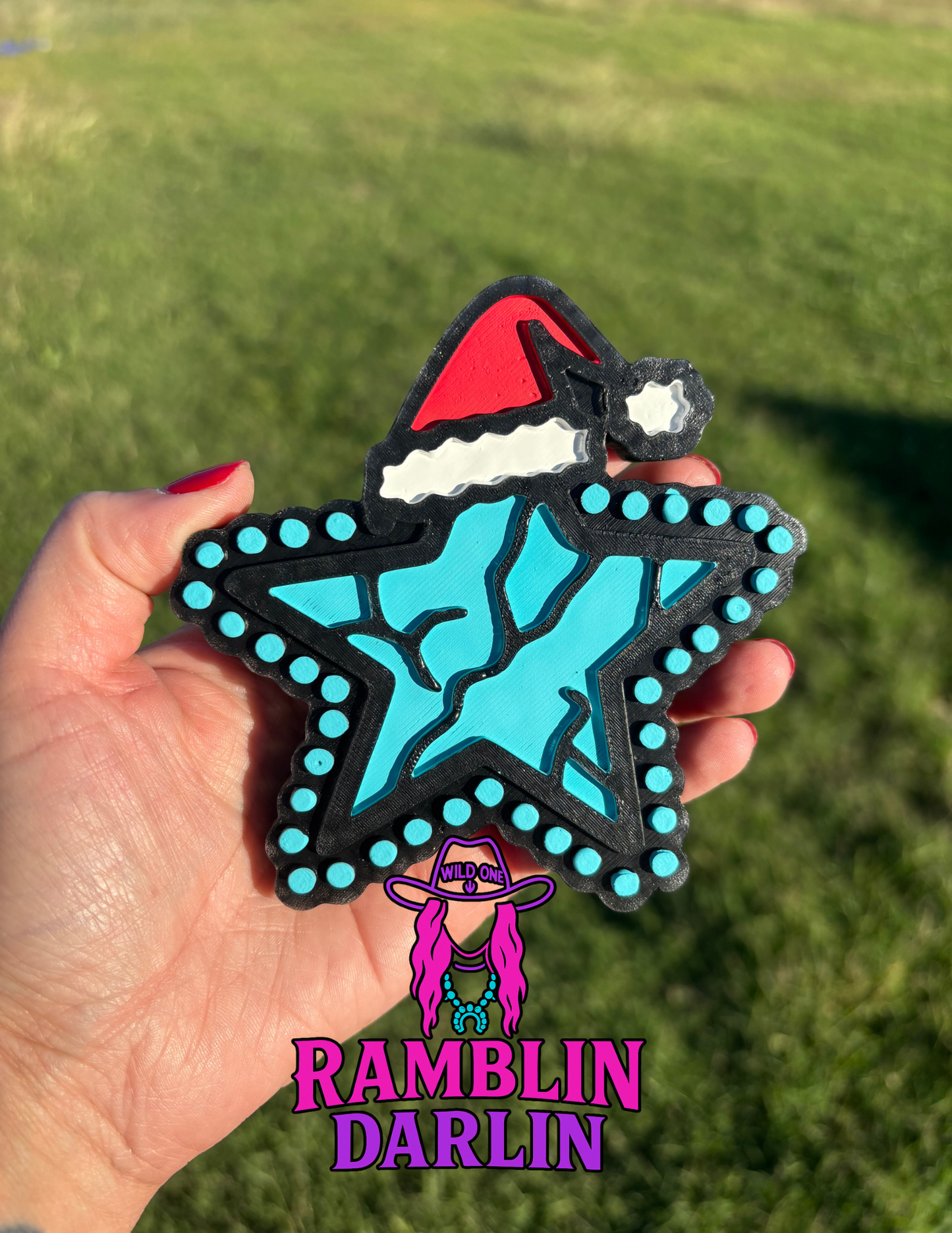 Santa Hat Turquoise Star Mold ©️