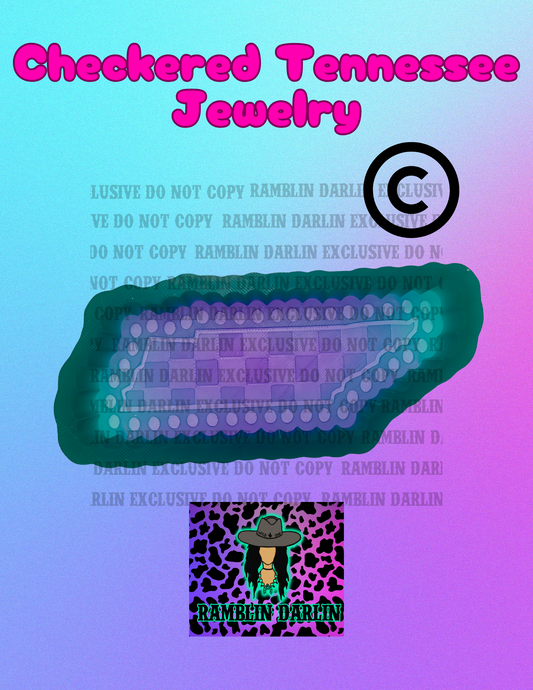 Checkered Tennessee Jewelry Mold ©️