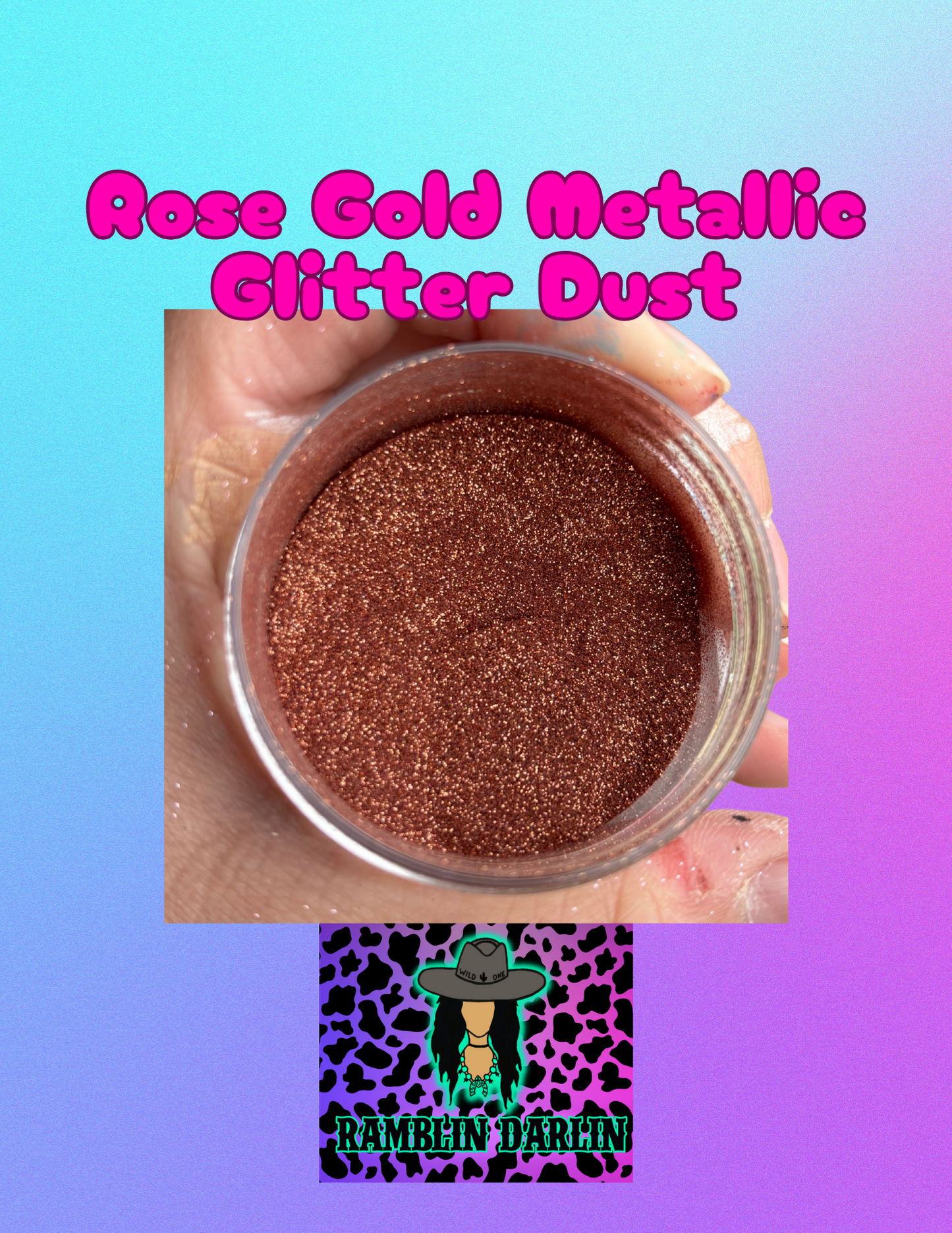 Rose Gold Metallic Glitter Dust