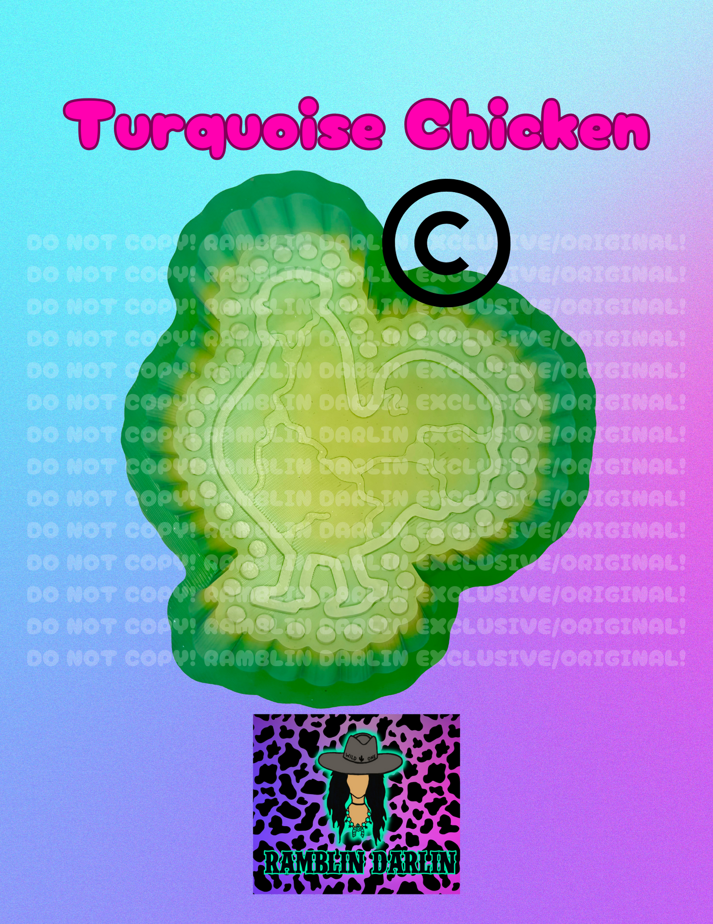 Turquoise Chicken Mold ©️