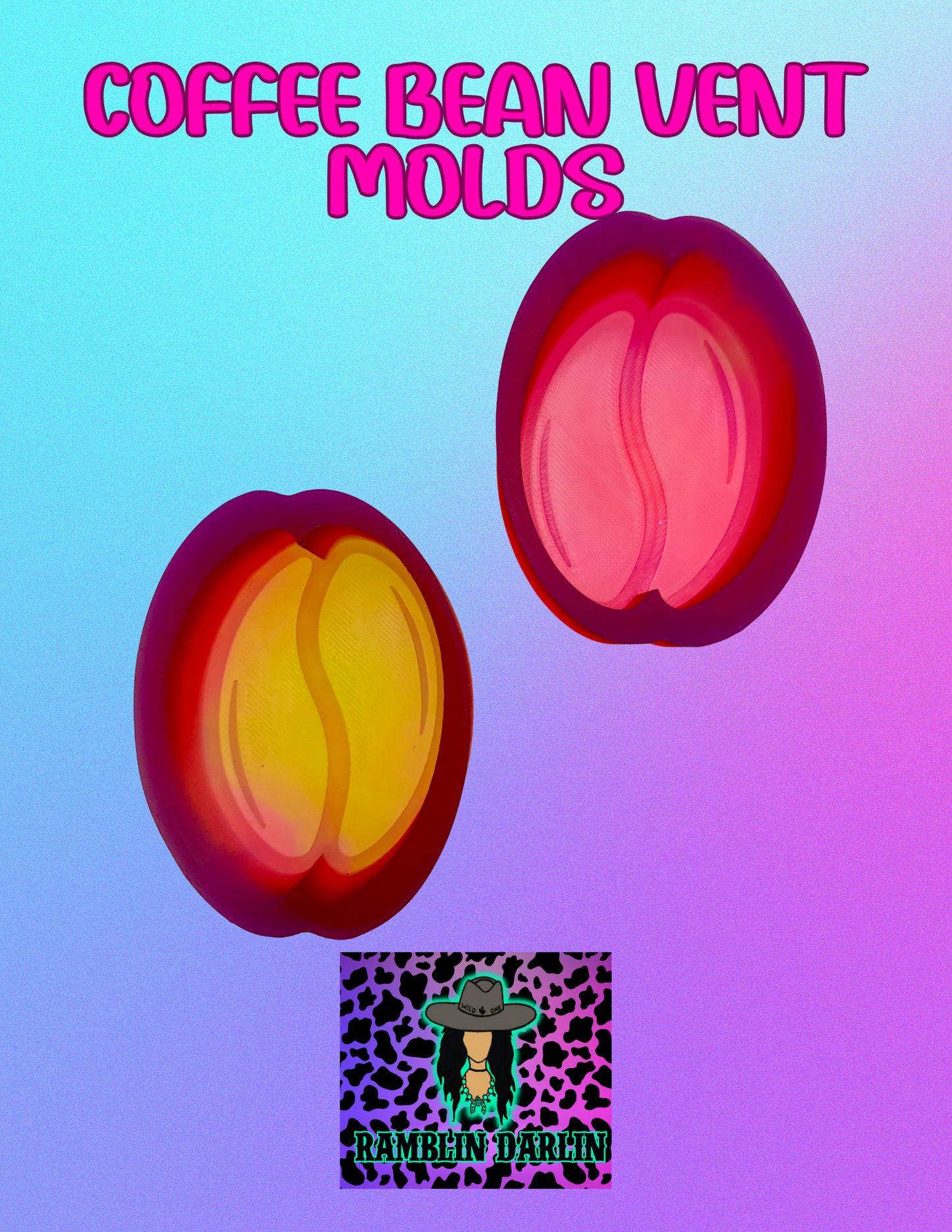 Coffee Bean Vent Molds (2pk)