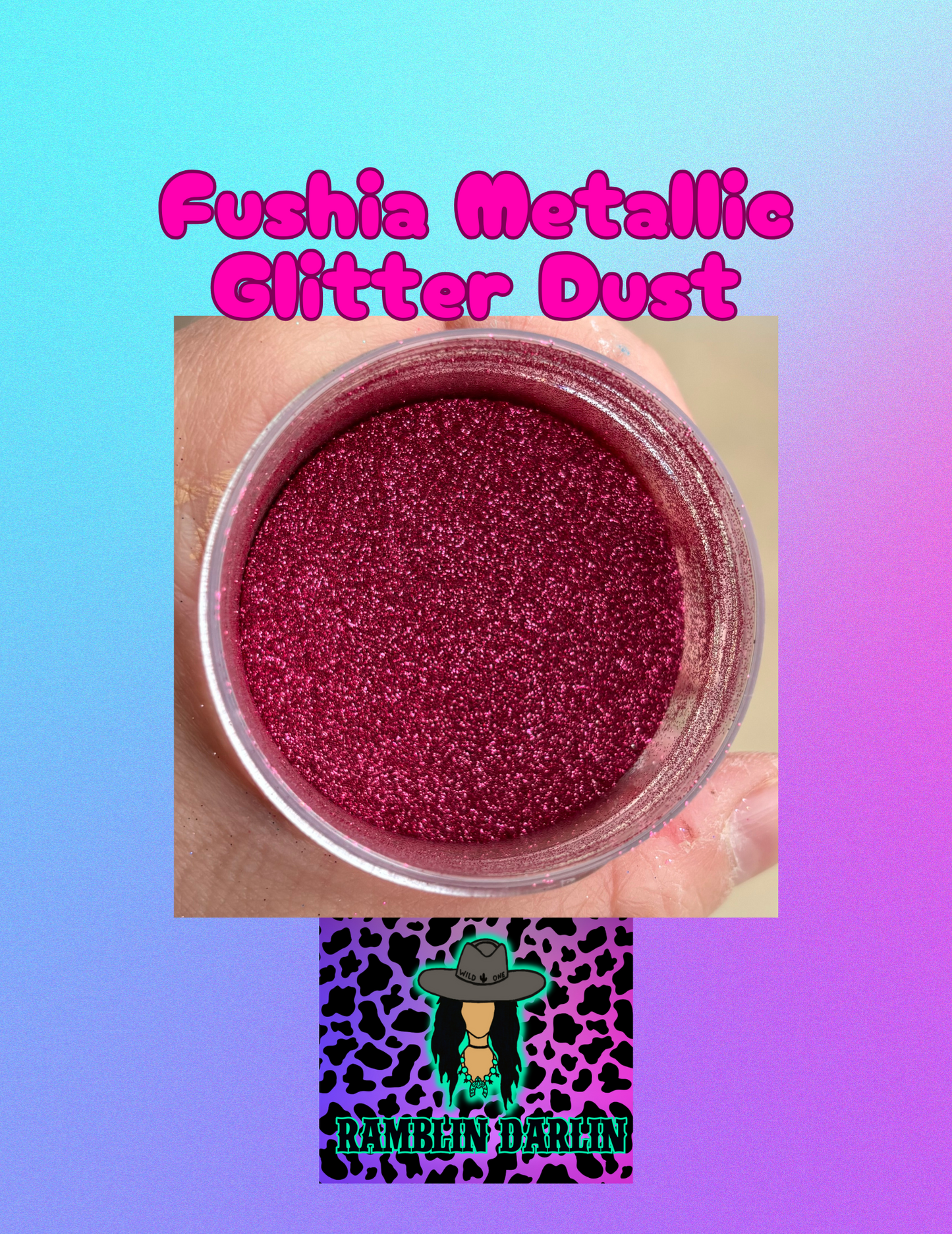 Fucshia Metallic Glitter Dust