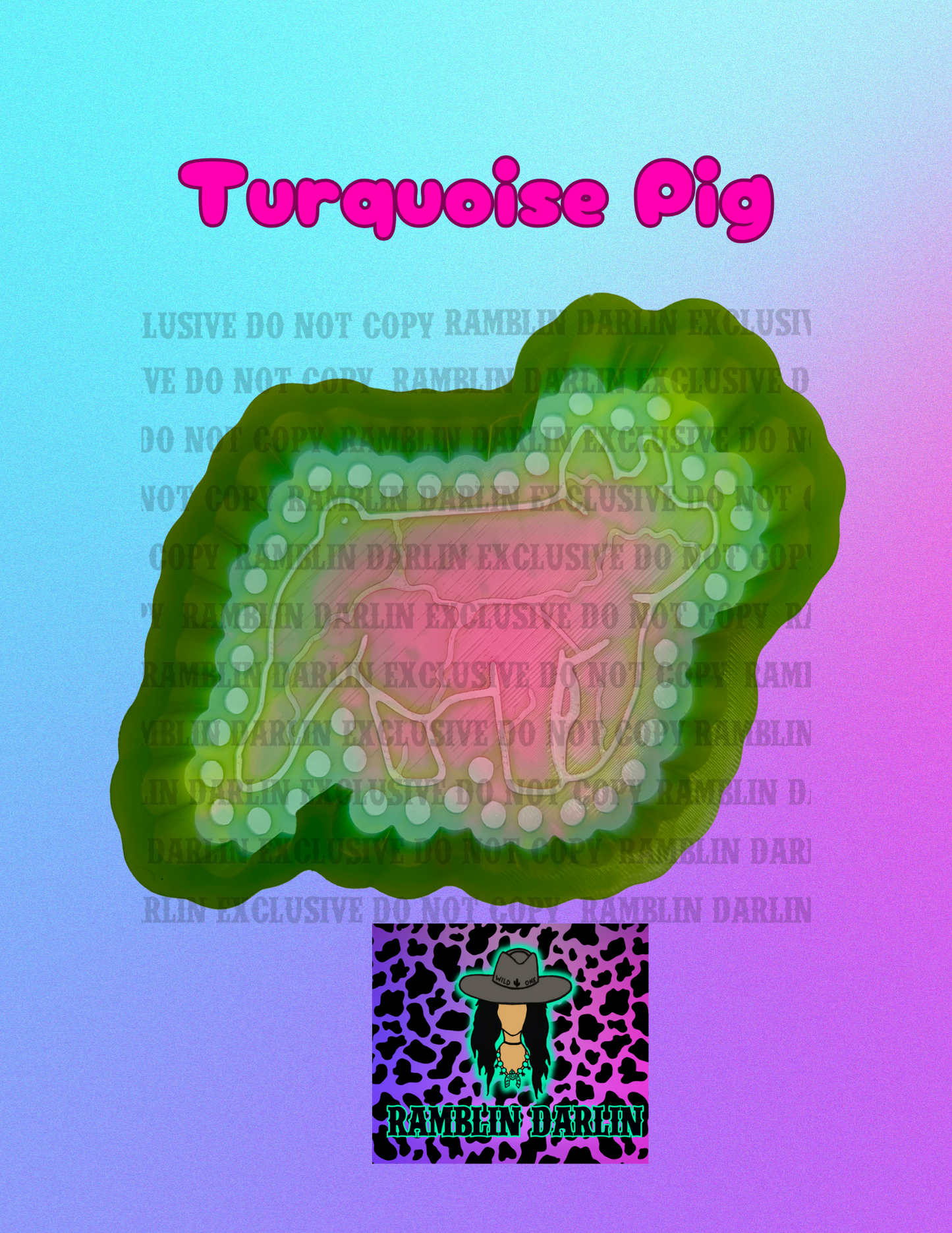 Turquoise Pig Mold ©️