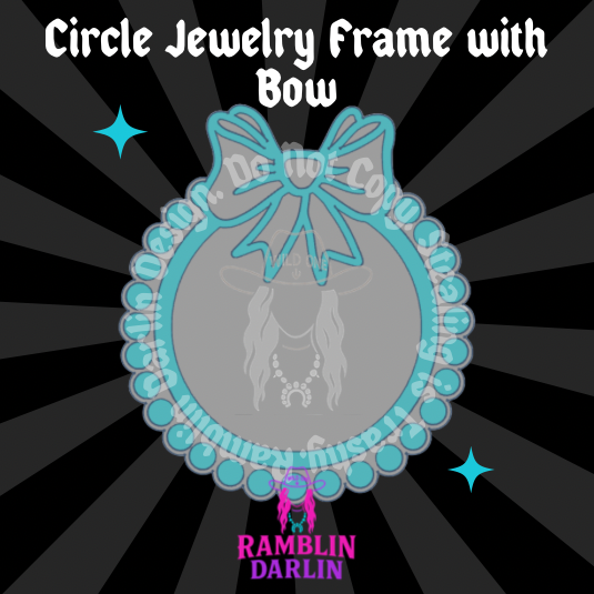 Circle Jewelry Frame with Bow Mold