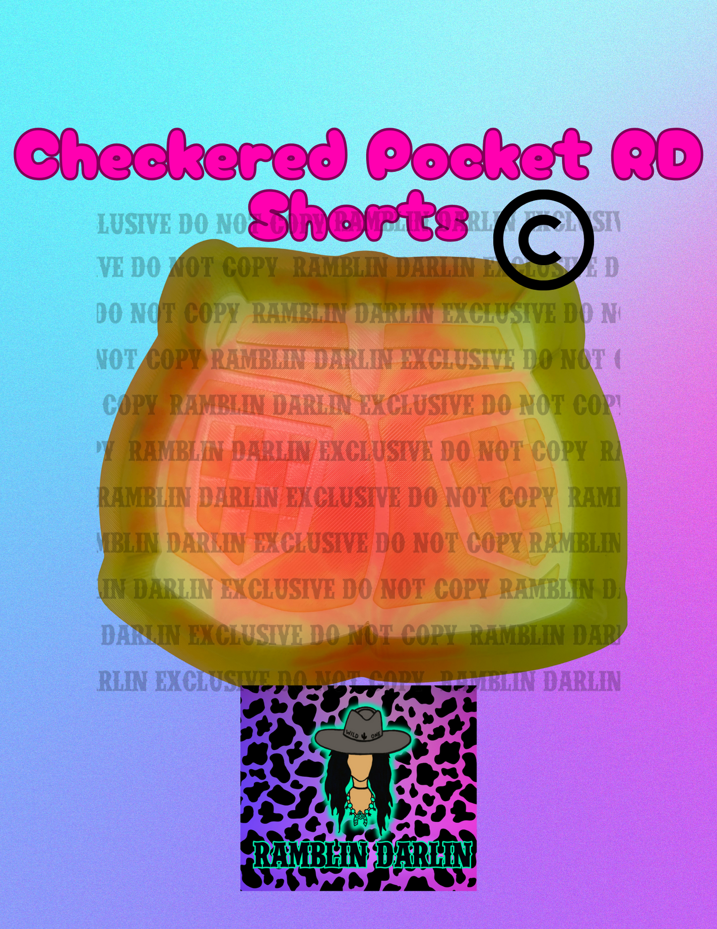 Checkered Pocket RD Shorts Mold ©️