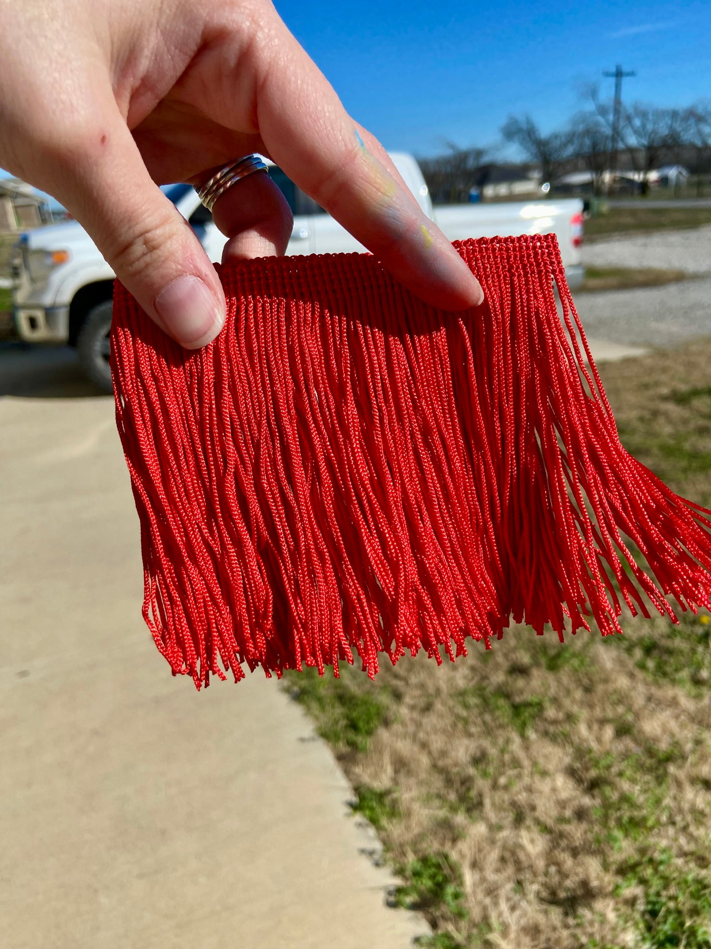 Red 4” Fringe