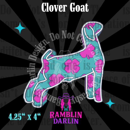 Clover Print Goat Mold