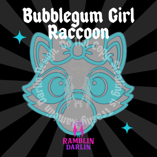 Bubblegum Girl Raccoon Mold