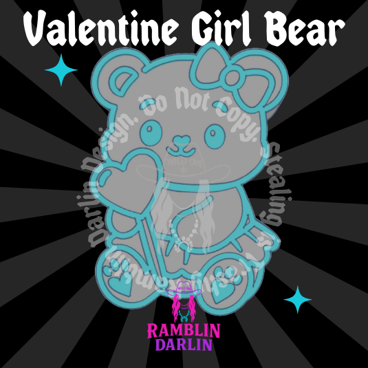 Valentine Girl Bear Mold