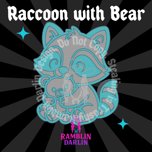 Raccoon with Bear Mold