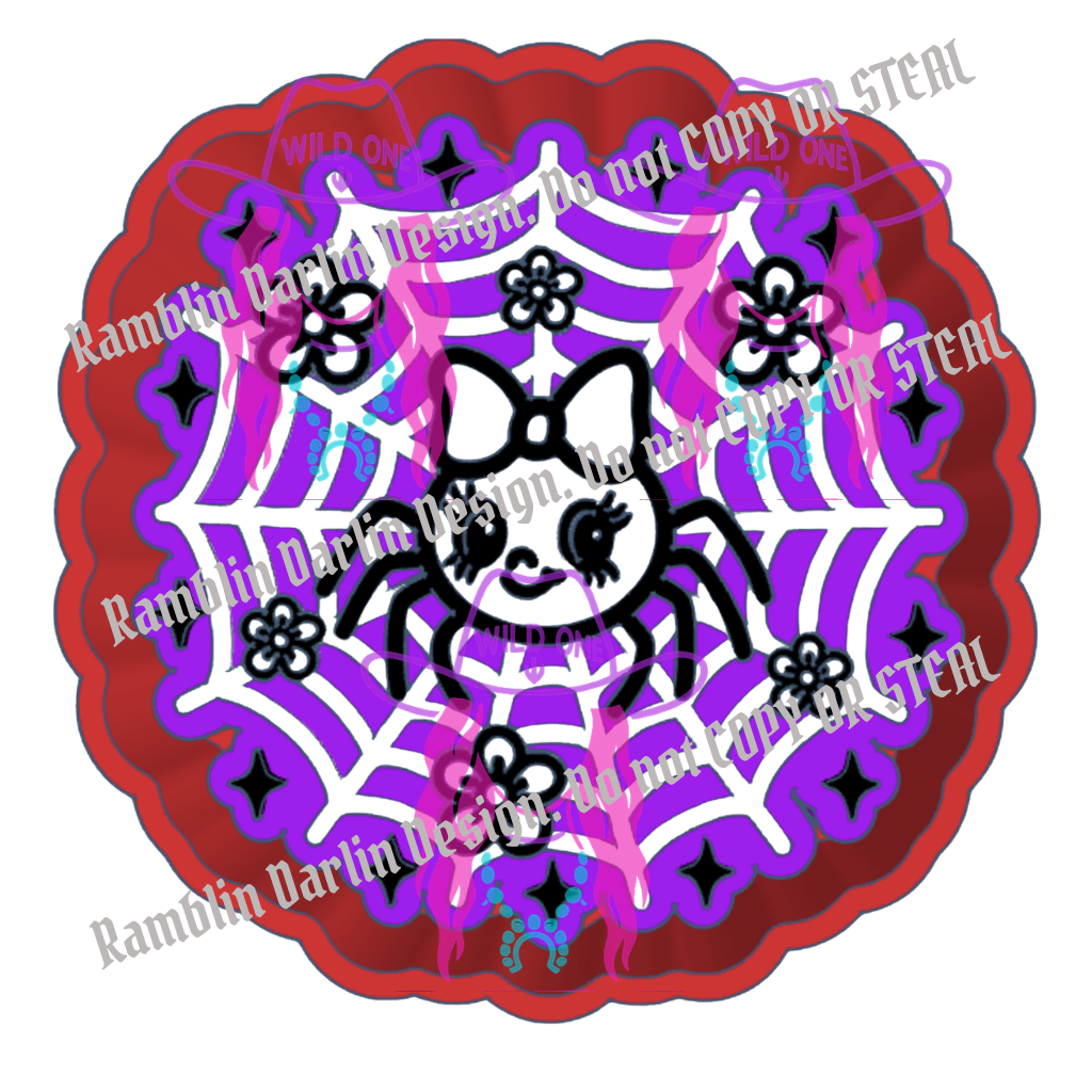 Cute Spider on Spiderweb STL files