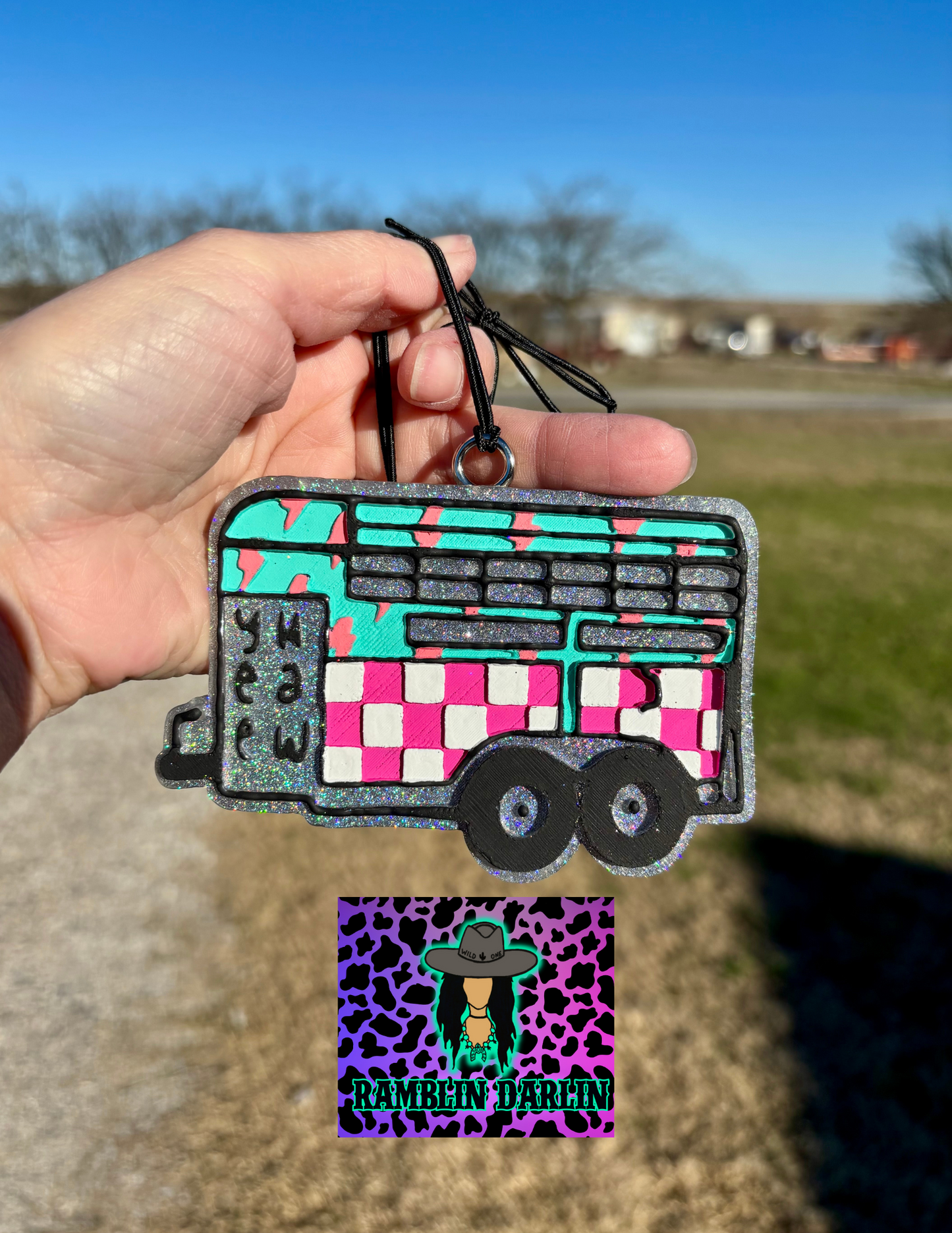 Checkered Horse Trailer Mold ©️