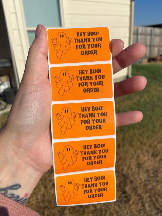 Hey Boo! Thank you for your order Labels 2.25” x 1.25”