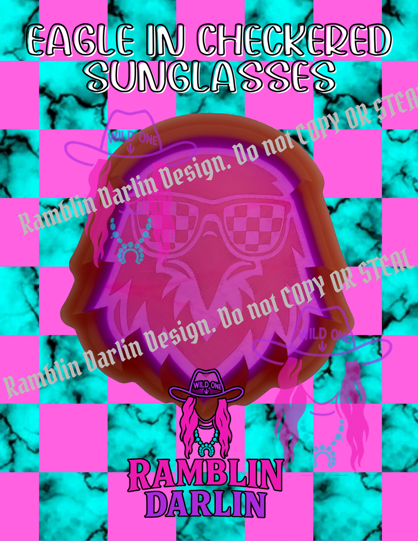Eagle in Checkered Sunglasses Mold