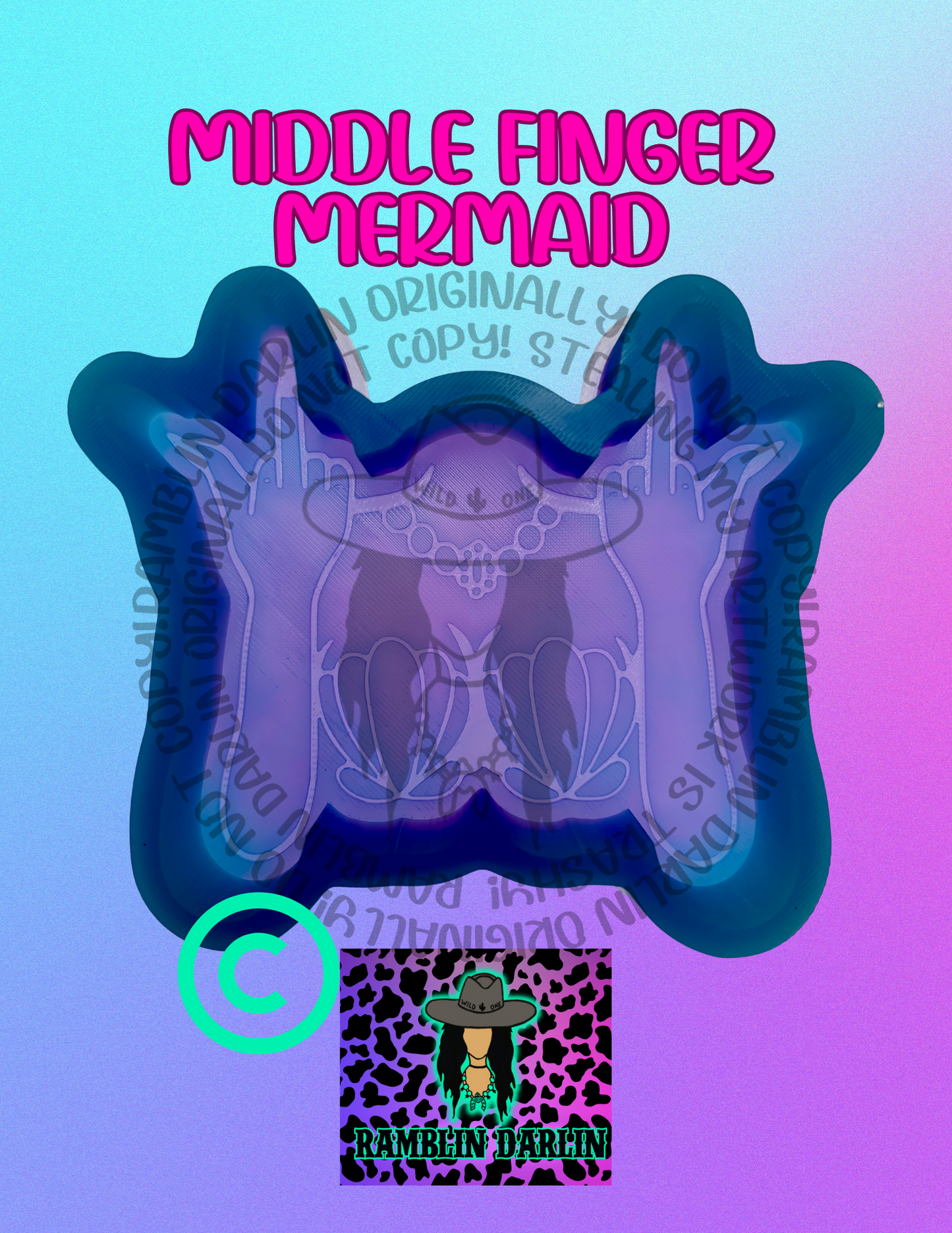 Middle Finger Mermaid Mold ©️