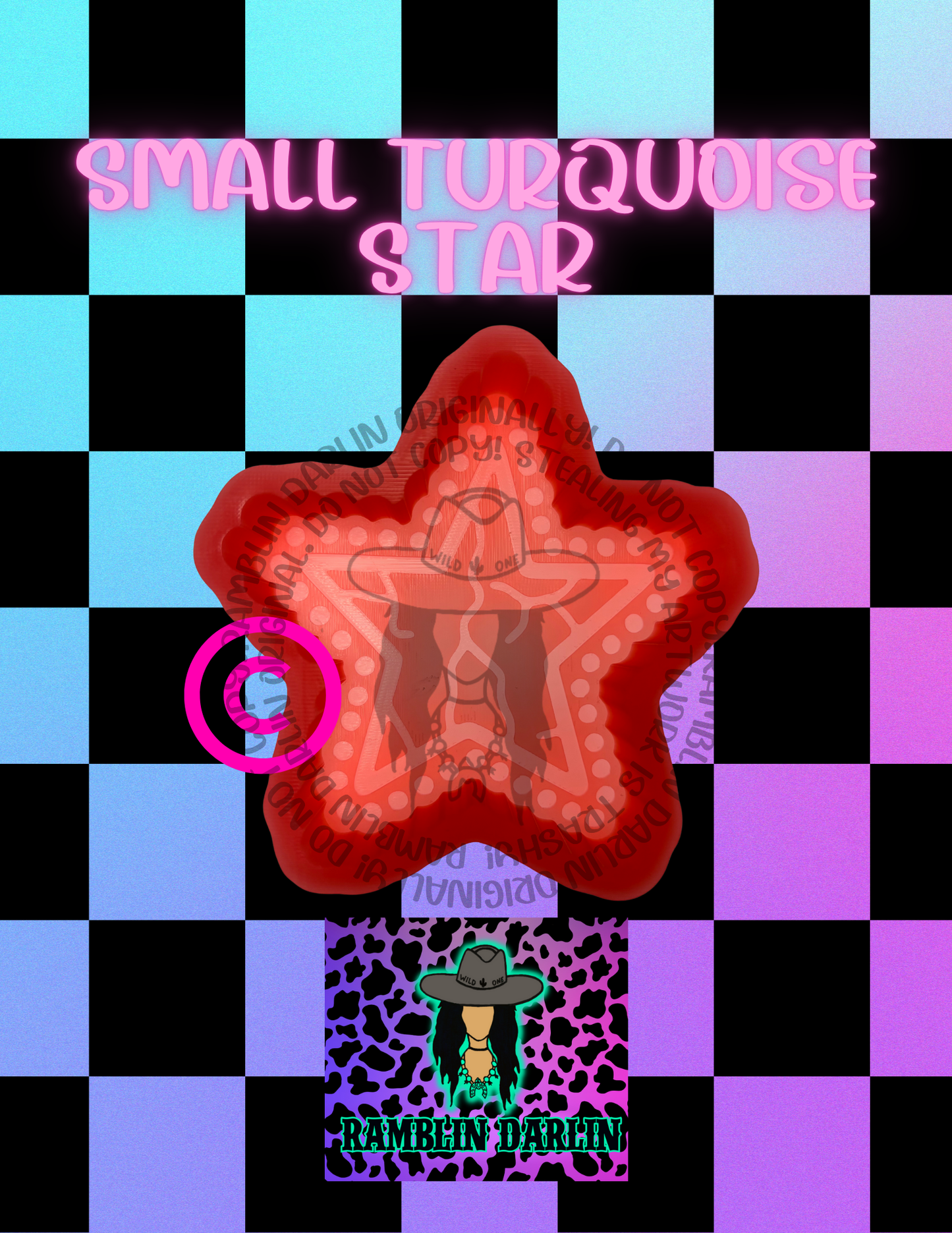 Small Turquoise Star Mold ©️