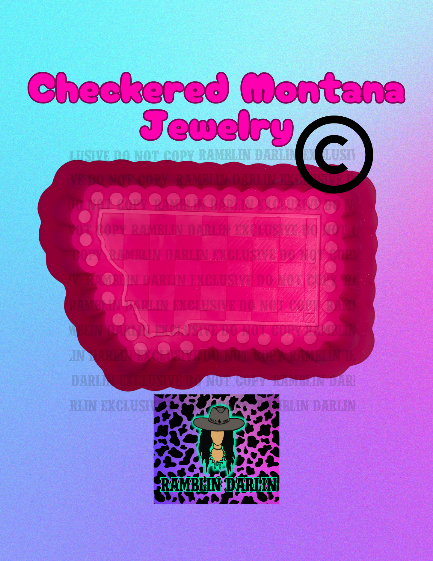 Checkered Montana Jewelry Mold ©️