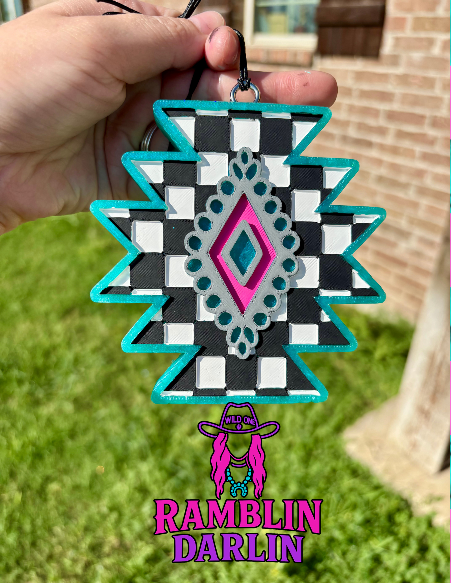 Checkered Aztec Design Mold ©️