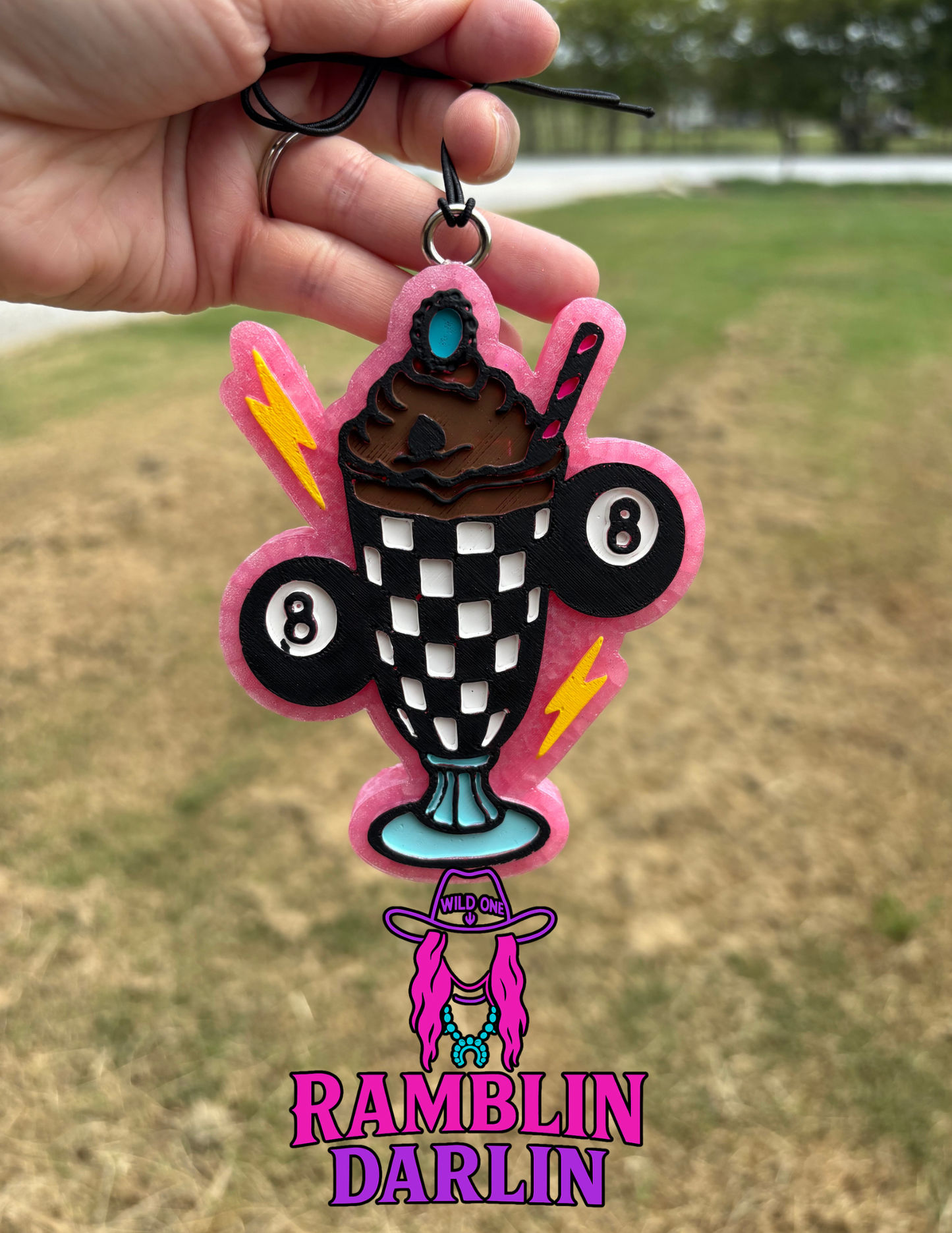 Checkered Western Milkshake Mold