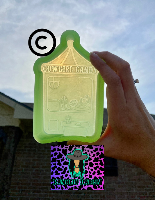 Cowgirl Candy Claw Machine Mold ©️