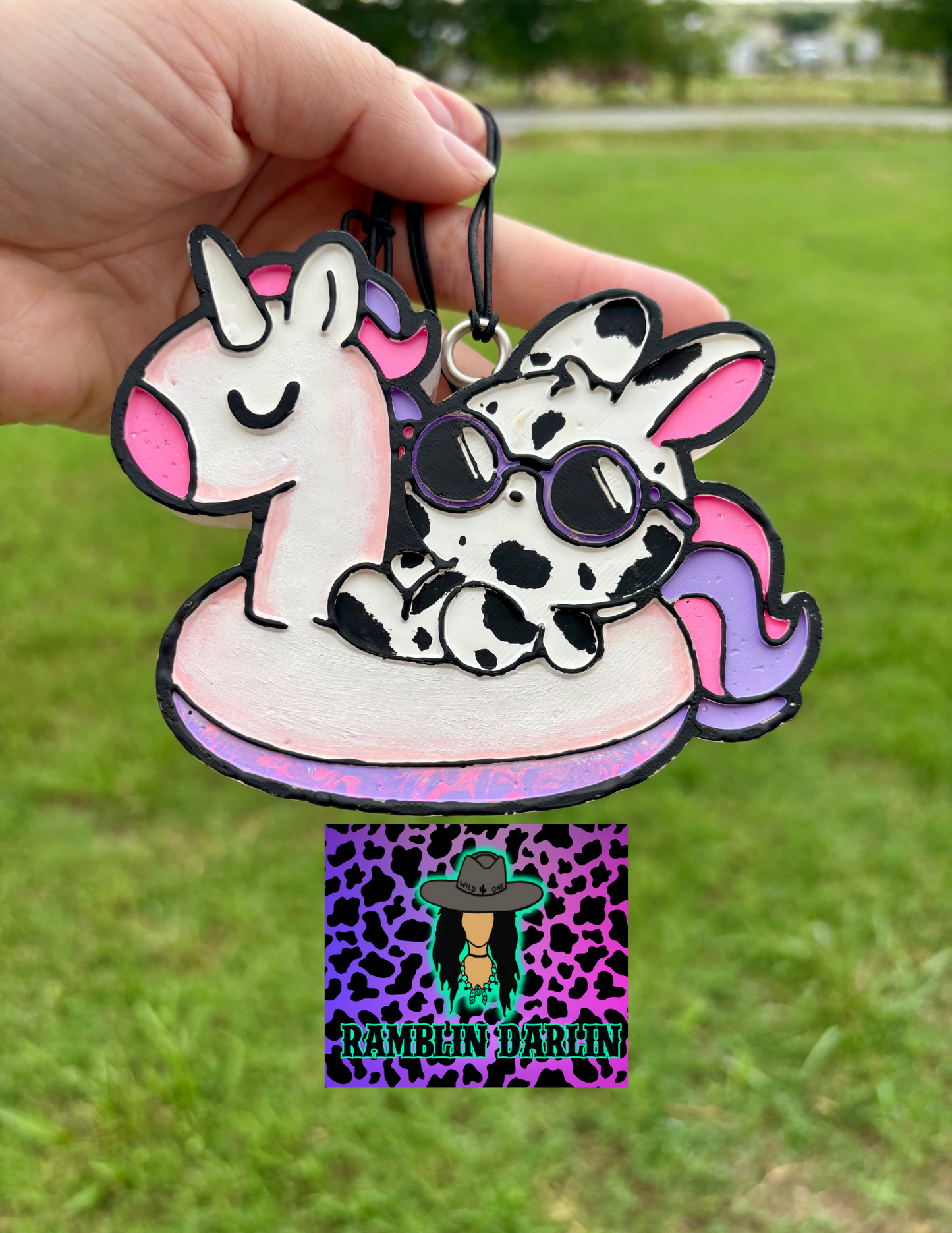 Bunny in Unicorn Floaty Mold